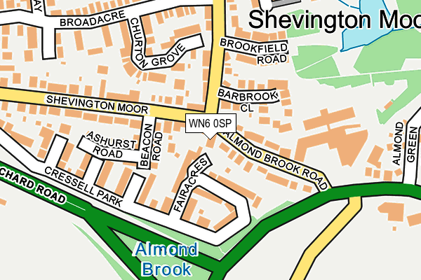 WN6 0SP map - OS OpenMap – Local (Ordnance Survey)
