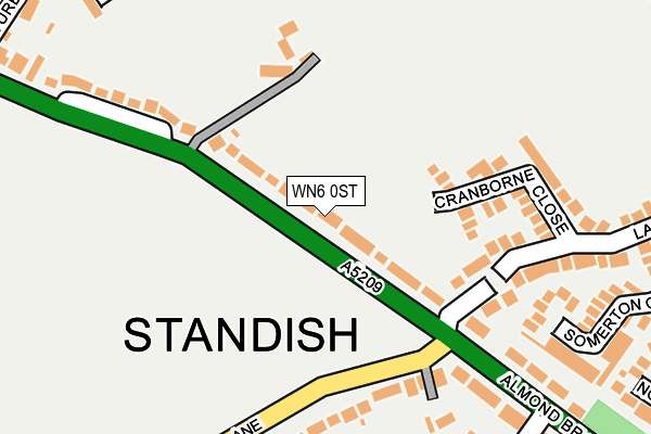 WN6 0ST map - OS OpenMap – Local (Ordnance Survey)
