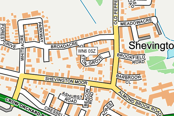 WN6 0SZ map - OS OpenMap – Local (Ordnance Survey) WN6 0SZ map - OS OpenMap – Local (Ordnance Survey)