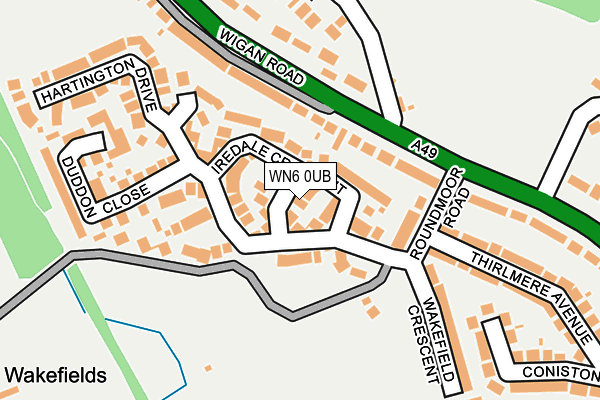 WN6 0UB map - OS OpenMap – Local (Ordnance Survey) WN6 0UB map - OS OpenMap – Local (Ordnance Survey)