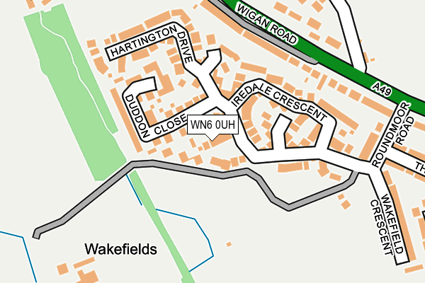 WN6 0UH map - OS OpenMap – Local (Ordnance Survey)