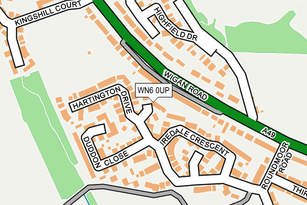 WN6 0UP map - OS OpenMap – Local (Ordnance Survey)