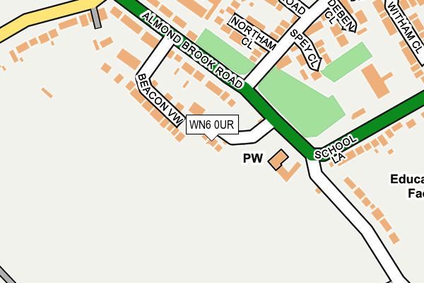 WN6 0UR map - OS OpenMap – Local (Ordnance Survey)