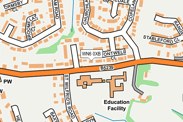 WN6 0XB map - OS OpenMap – Local (Ordnance Survey) WN6 0XB map - OS OpenMap – Local (Ordnance Survey)