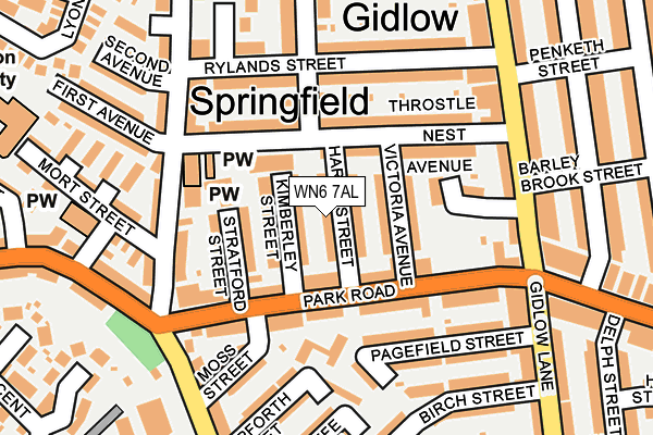WN6 7AL map - OS OpenMap – Local (Ordnance Survey) WN6 7AL map - OS OpenMap – Local (Ordnance Survey)