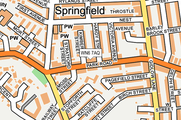 WN6 7AQ map - OS OpenMap – Local (Ordnance Survey) WN6 7AQ map - OS OpenMap – Local (Ordnance Survey)