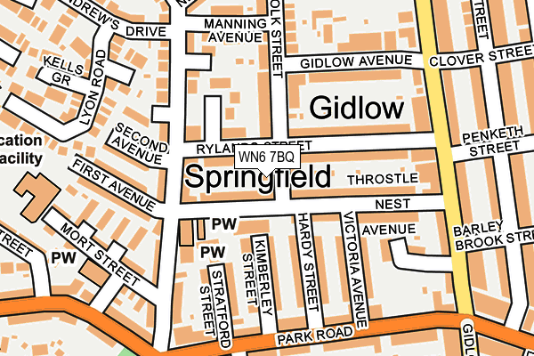 WN6 7BQ map - OS OpenMap – Local (Ordnance Survey) WN6 7BQ map - OS OpenMap – Local (Ordnance Survey)