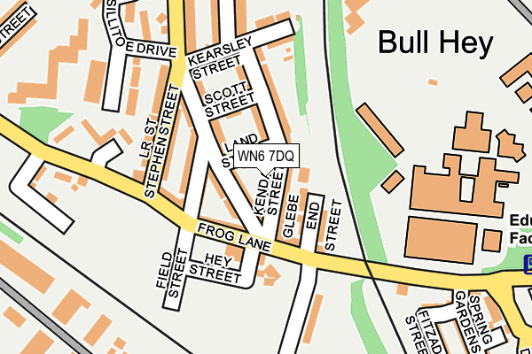 WN6 7DQ map - OS OpenMap – Local (Ordnance Survey) WN6 7DQ map - OS OpenMap – Local (Ordnance Survey)