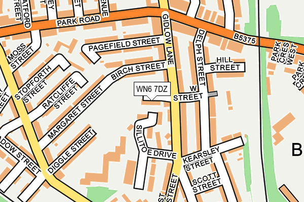 WN6 7DZ map - OS OpenMap – Local (Ordnance Survey) WN6 7DZ map - OS OpenMap – Local (Ordnance Survey)