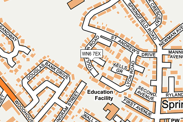 WN6 7EX map - OS OpenMap – Local (Ordnance Survey) WN6 7EX map - OS OpenMap – Local (Ordnance Survey)