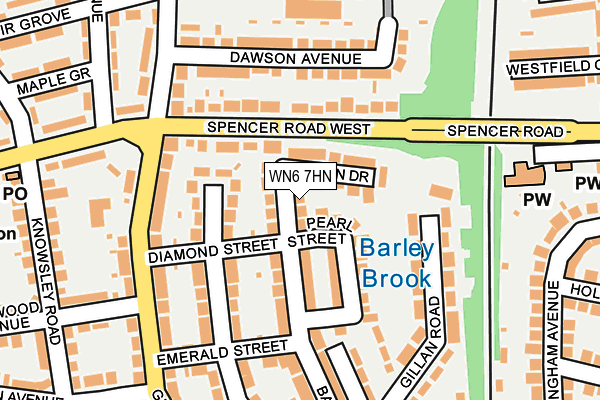 WN6 7HN map - OS OpenMap – Local (Ordnance Survey) WN6 7HN map - OS OpenMap – Local (Ordnance Survey)