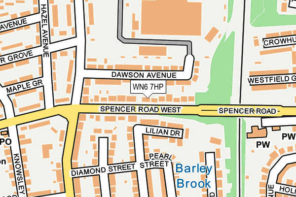 WN6 7HP map - OS OpenMap – Local (Ordnance Survey) WN6 7HP map - OS OpenMap – Local (Ordnance Survey)