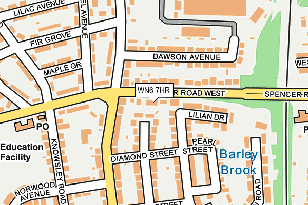 WN6 7HR map - OS OpenMap – Local (Ordnance Survey) WN6 7HR map - OS OpenMap – Local (Ordnance Survey)