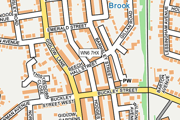 WN6 7HX map - OS OpenMap – Local (Ordnance Survey) WN6 7HX map - OS OpenMap – Local (Ordnance Survey)