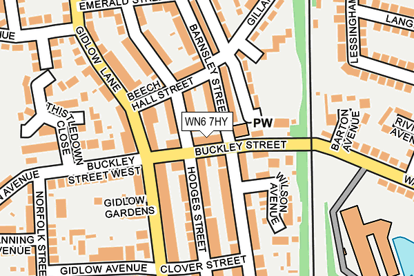 WN6 7HY map - OS OpenMap – Local (Ordnance Survey) WN6 7HY map - OS OpenMap – Local (Ordnance Survey)