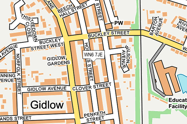 WN6 7JE map - OS OpenMap – Local (Ordnance Survey) WN6 7JE map - OS OpenMap – Local (Ordnance Survey)