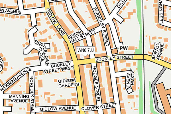 WN6 7JJ map - OS OpenMap – Local (Ordnance Survey) WN6 7JJ map - OS OpenMap – Local (Ordnance Survey)