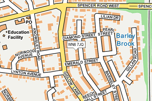 WN6 7JQ map - OS OpenMap – Local (Ordnance Survey) WN6 7JQ map - OS OpenMap – Local (Ordnance Survey)