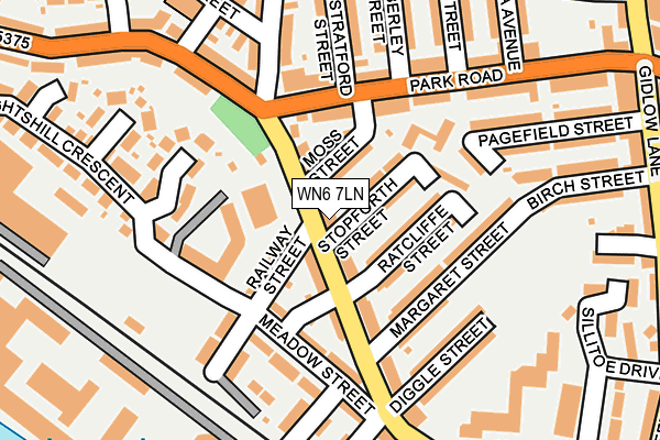 WN6 7LN map - OS OpenMap – Local (Ordnance Survey) WN6 7LN map - OS OpenMap – Local (Ordnance Survey)