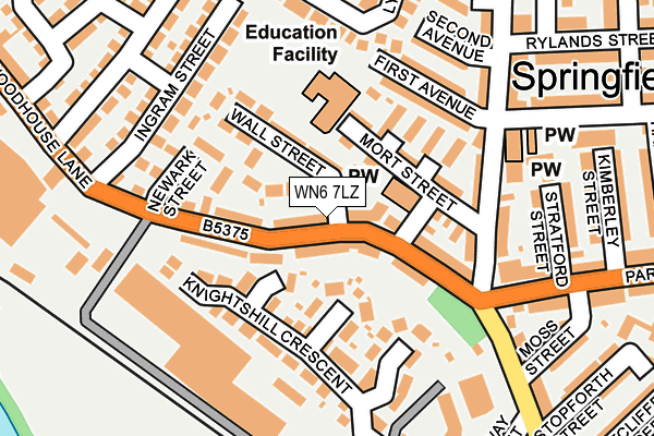 WN6 7LZ map - OS OpenMap – Local (Ordnance Survey) WN6 7LZ map - OS OpenMap – Local (Ordnance Survey)