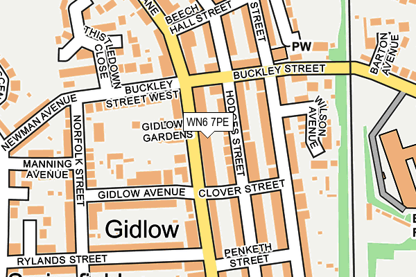 WN6 7PE map - OS OpenMap – Local (Ordnance Survey) WN6 7PE map - OS OpenMap – Local (Ordnance Survey)