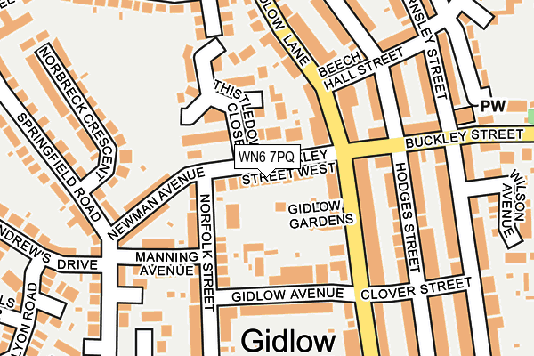 WN6 7PQ map - OS OpenMap – Local (Ordnance Survey) WN6 7PQ map - OS OpenMap – Local (Ordnance Survey)