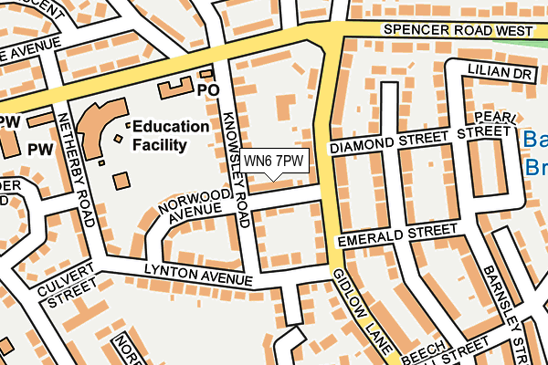 WN6 7PW map - OS OpenMap – Local (Ordnance Survey)
