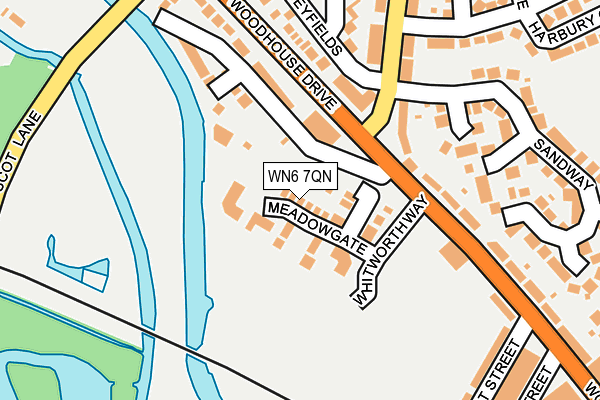 WN6 7QN map - OS OpenMap – Local (Ordnance Survey) WN6 7QN map - OS OpenMap – Local (Ordnance Survey)