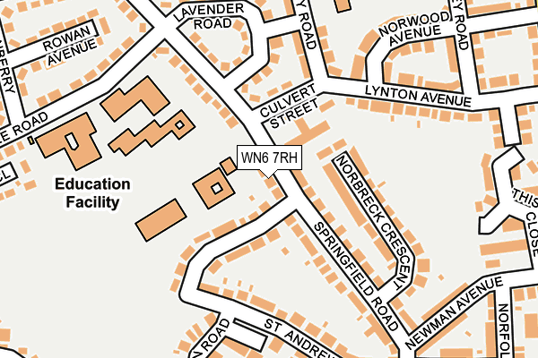 WN6 7RH map - OS OpenMap – Local (Ordnance Survey) WN6 7RH map - OS OpenMap – Local (Ordnance Survey)