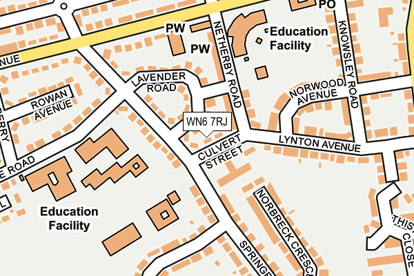 WN6 7RJ map - OS OpenMap – Local (Ordnance Survey) WN6 7RJ map - OS OpenMap – Local (Ordnance Survey)