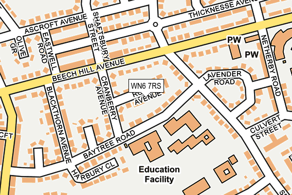 WN6 7RS map - OS OpenMap – Local (Ordnance Survey)