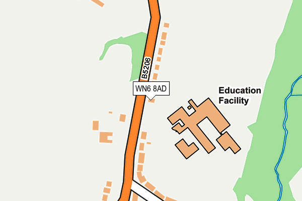 WN6 8AD map - OS OpenMap – Local (Ordnance Survey) WN6 8AD map - OS OpenMap – Local (Ordnance Survey)