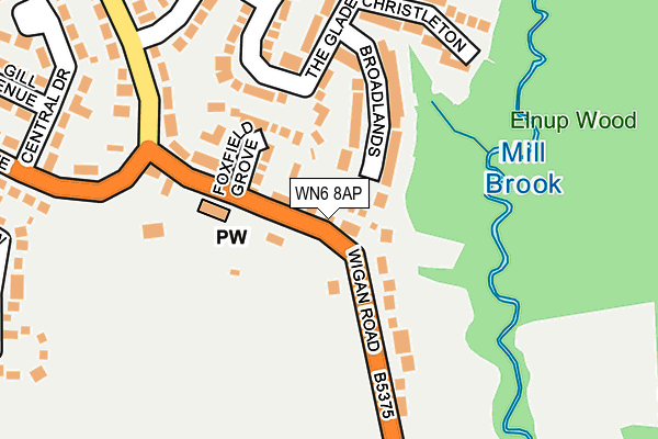 WN6 8AP map - OS OpenMap – Local (Ordnance Survey)