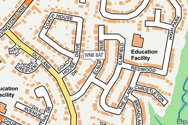 WN6 8AT map - OS OpenMap – Local (Ordnance Survey)