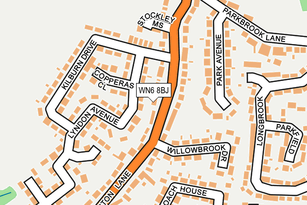 WN6 8BJ map - OS OpenMap – Local (Ordnance Survey) WN6 8BJ map - OS OpenMap – Local (Ordnance Survey)