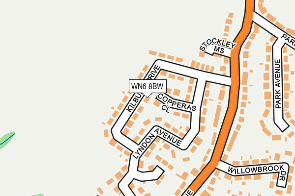 WN6 8BW map - OS OpenMap – Local (Ordnance Survey) WN6 8BW map - OS OpenMap – Local (Ordnance Survey)