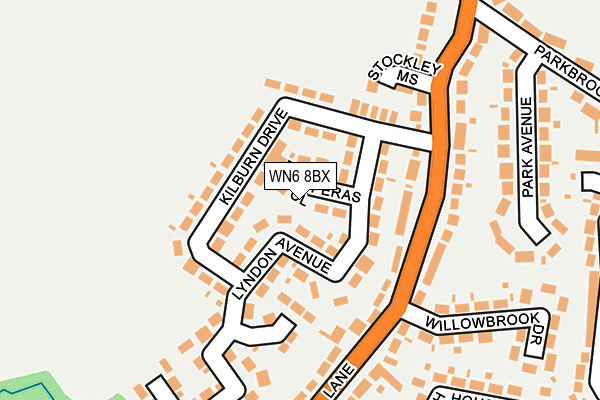 WN6 8BX map - OS OpenMap – Local (Ordnance Survey) WN6 8BX map - OS OpenMap – Local (Ordnance Survey)
