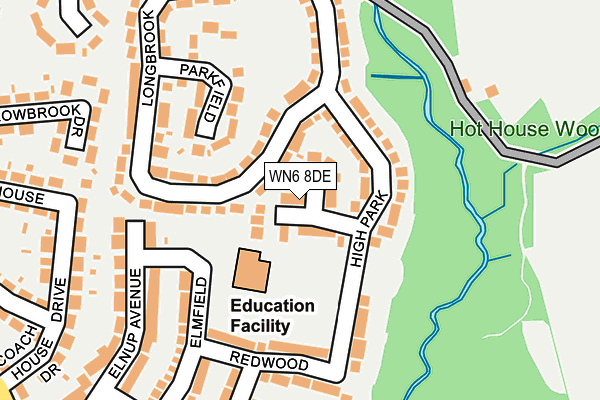 WN6 8DE map - OS OpenMap – Local (Ordnance Survey) WN6 8DE map - OS OpenMap – Local (Ordnance Survey)