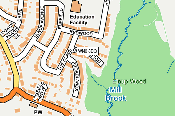 WN6 8DQ map - OS OpenMap – Local (Ordnance Survey)