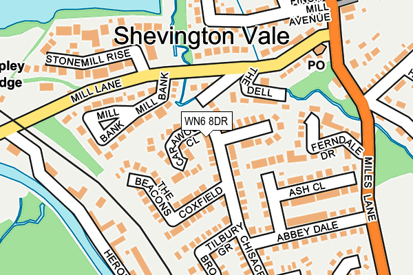 WN6 8DR map - OS OpenMap – Local (Ordnance Survey)