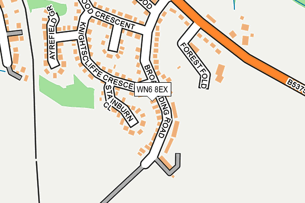 WN6 8EX map - OS OpenMap – Local (Ordnance Survey)