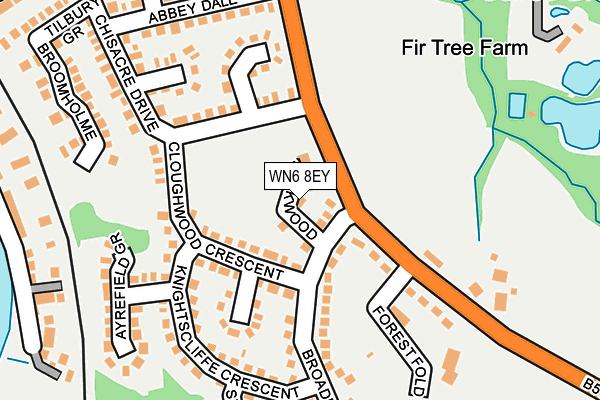 WN6 8EY map - OS OpenMap – Local (Ordnance Survey) WN6 8EY map - OS OpenMap – Local (Ordnance Survey)