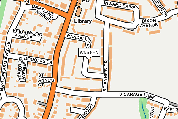 WN6 8HN map - OS OpenMap – Local (Ordnance Survey) WN6 8HN map - OS OpenMap – Local (Ordnance Survey)