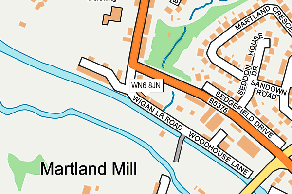 WN6 8JN map - OS OpenMap – Local (Ordnance Survey) WN6 8JN map - OS OpenMap – Local (Ordnance Survey)