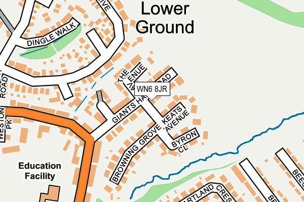 WN6 8JR map - OS OpenMap – Local (Ordnance Survey) WN6 8JR map - OS OpenMap – Local (Ordnance Survey)
