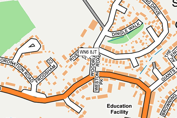 WN6 8JT map - OS OpenMap – Local (Ordnance Survey) WN6 8JT map - OS OpenMap – Local (Ordnance Survey)