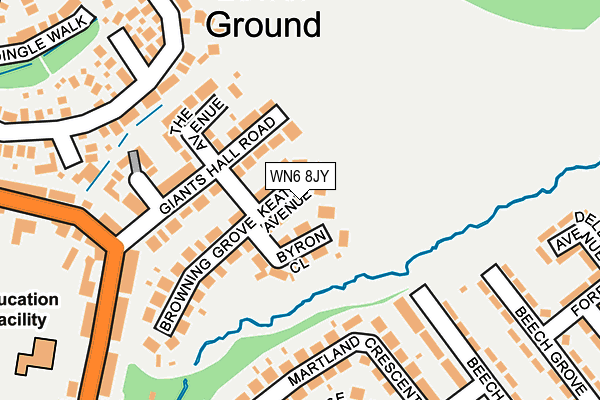 WN6 8JY map - OS OpenMap – Local (Ordnance Survey)
