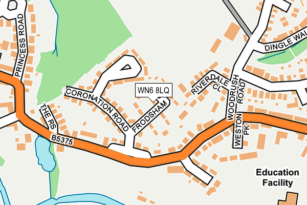 WN6 8LQ map - OS OpenMap – Local (Ordnance Survey) WN6 8LQ map - OS OpenMap – Local (Ordnance Survey)