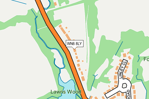 WN6 8LY map - OS OpenMap – Local (Ordnance Survey) WN6 8LY map - OS OpenMap – Local (Ordnance Survey)
