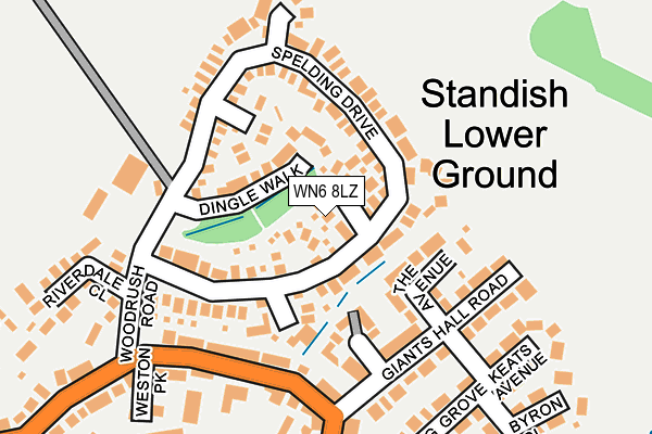 WN6 8LZ map - OS OpenMap – Local (Ordnance Survey) WN6 8LZ map - OS OpenMap – Local (Ordnance Survey)